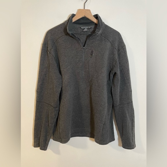 Kuhl Men's Interceptr 1/4 Zip Fleece Jacket Sweater Gray Size XL Soft Comfort - Picture 1 of 10